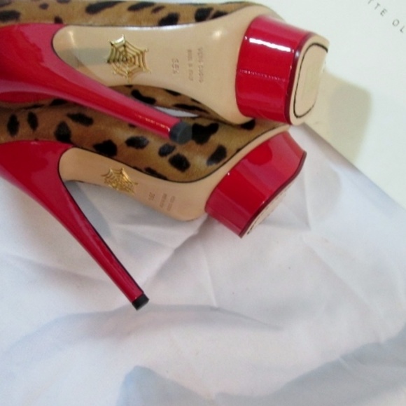NEW CHARLOTTE OLYMPIA POLLY PUMP LEOPARD - Picture 7 of 8